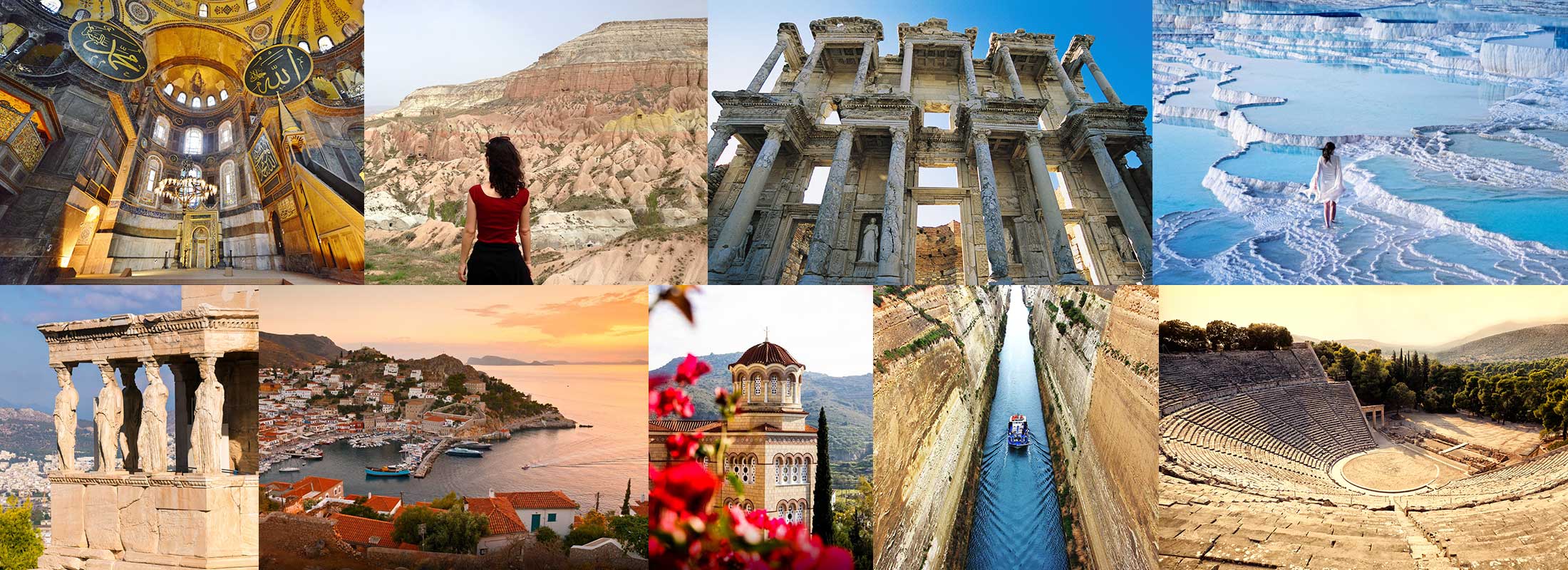 10 DAYS TURKEY GREECE PACKAGE TOUR ISTANBUL CAPPADOCIA EPHESUS PAMUKKALE ATHENS AEGINA HYDRA POROS CORINTO